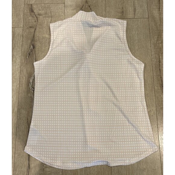 Adrianna Papell -204 Vintage Style Sleeveless Printed Tie Neck Blouse Size M NWT - Picture 2 of 6